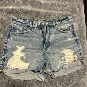 American Eagle Ripped Blue Jean Shorts
